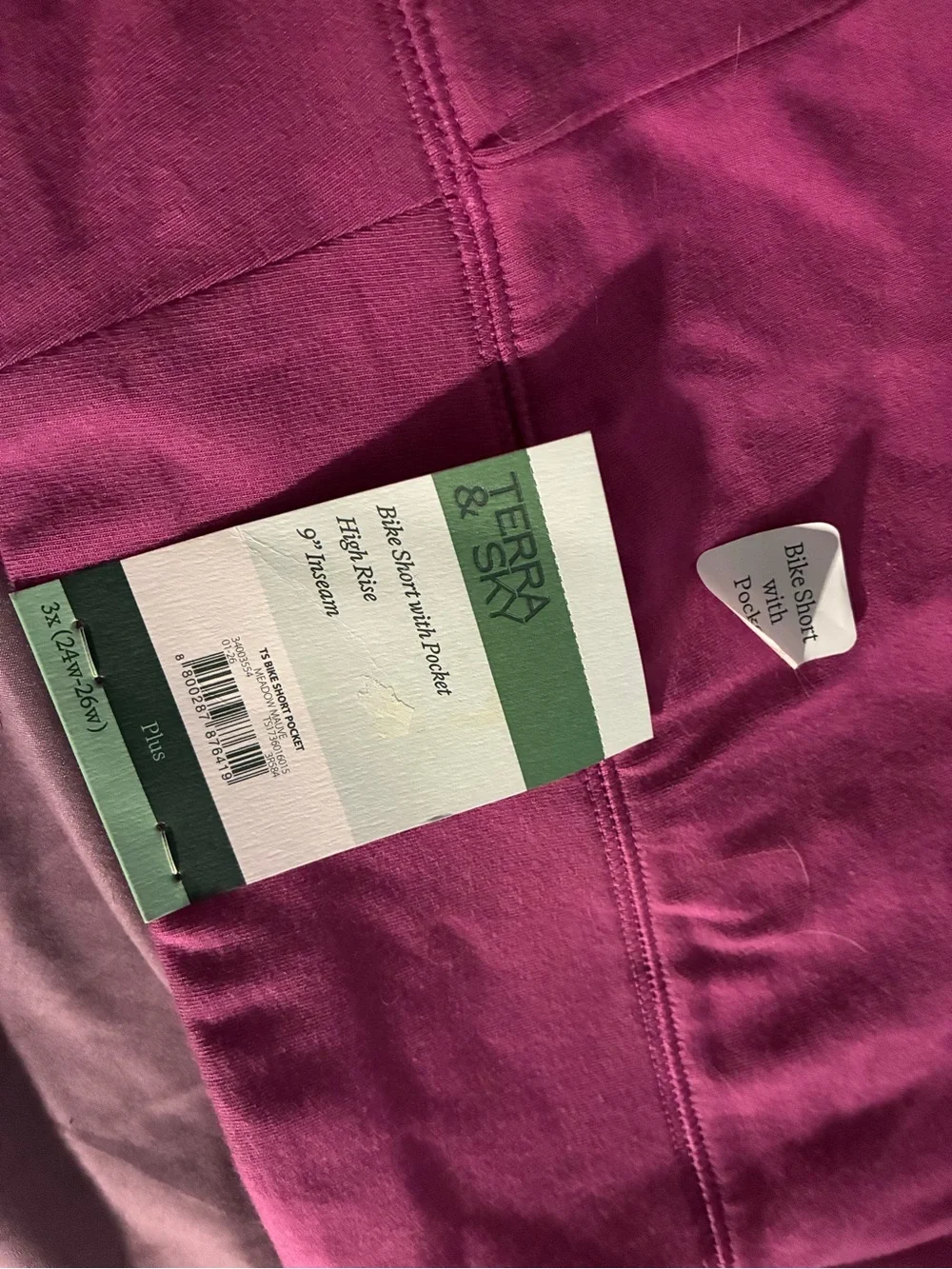Terra & Sky High-Rise Bike Shorts in Deep Magenta - Picture 1 of 3